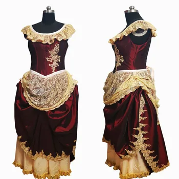 2020 New victorian Halloween Cosplay dress Colonial Georgian Renascentist, Gotic Istoric rochie D-623