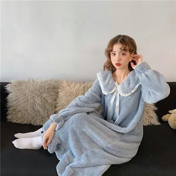 2021 Noi Kawaii Cămașă de noapte pentru Femei, Toamna și Iarna Îngroșat-O bucată de Pijamale, Populare Fete Frumoase Haine de Acasă Sleepwear