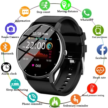 2021 Nou Ceas Inteligent Bărbați Femei Full Touch Screen Sport Fitness Ceas IP67 rezistent la apa Bluetooth Pentru IOS Android Smartwatch Bărbați