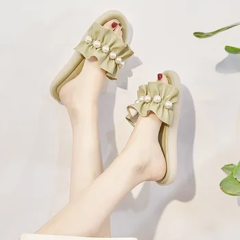 2022 papuci din Piele pentru femei în vara anului purta tendon moale pantofi de plaja si M-59405
