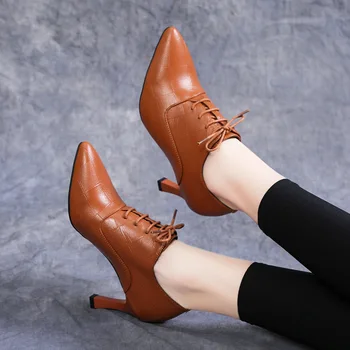 2022 Pompe de Moda Pentru Femei Office Cariera Pantofi Negru Solid OL Sofe a Subliniat toe Pantofi Moderne PU Femeie Tocuri inalte Pantofi Rochie