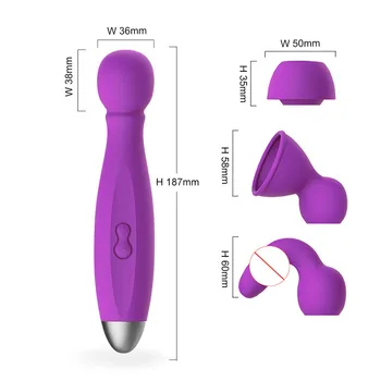  7 Modul de G spot Stimulator Vibrator rezistent la apa Baghetă Magică Tija de Masaj USB Reîncărcabilă Vibratoare Jucarii Sexuale pentru Femei