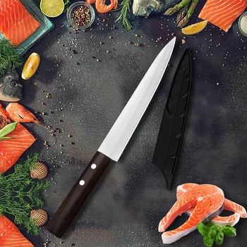 8 inch Lama Sushi, Sashimi Feliere Cuțit 7Cr17mov aparat de Ras Lamă Ascuțită Cuțite de Bucătar restaurant Japonez cel Mai bun Cuțit WoodHandle