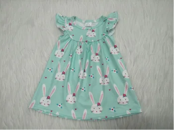 Albastru drăguț mic fata rochie de iepure unduiri rochie de Paști îmbrăcăminte pentru copii