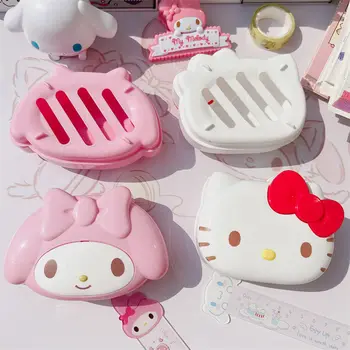 Anime Kawaii Hello Kitty Melodia Mea Săpun Vas Wc Scurgere Gol Desene animate Săpun Cutie cu Capac Fete Anime Periferice Cutie de Săpun