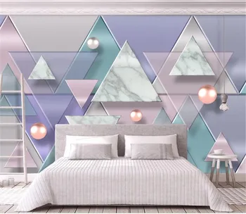 Bacal personalizate 3d tapet geometric tridimensional marmura mozaic minimalist modern, TV, hârtie de perete pictura murala de perete foto