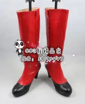 Black Butler Kuroshitsuji Doamnă Roșu Roșu Lung Cosplay Pantofi Cizme X002