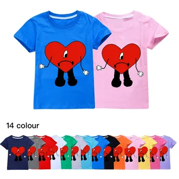 Băieții Răi Bunny tricou pentru Fete pentru Copii Haine Copii Bumbac de Vara Tricou Maneca Scurta Copilul de Moda Teuri Adolescenti Topuri 10 12T
