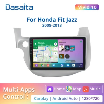 Dasaita Vii pentru Honda Jazz se Potrivesc 2008 2009 2010 2011 2012 Android Auto 10 1din Radio 10.2