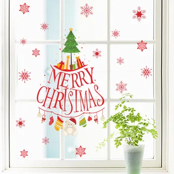 Detașabil de Crăciun fereastra de autocolante de perete camera de zi dormitor uși de sticlă și de fundal pentru windows autocolante decorare (45x60cm)
