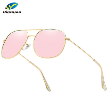 DIGUYAO Nou Dreptunghi retro-Reflexiv polarizat ochelari de Soare pentru Barbati ochelari de Soare din Oțel Inoxidabil Ochelari Femei Nuante zonnebril heren
