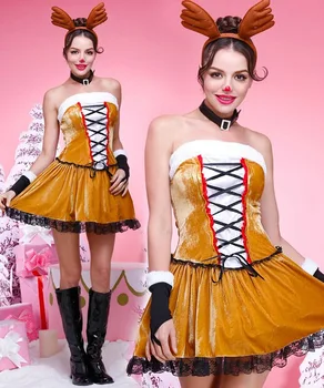 Femei Sexy a lui David Cerb Elan Cospaly Printese Dress Rochie Mascat de Halloween Deguisement Pentru Carnaval Costume de Crăciun