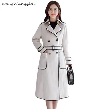 Femeii Lână strat secțiunea lung coreea versiune noua slim de slabit temperament toamna iarna modele haină de lână femei A485