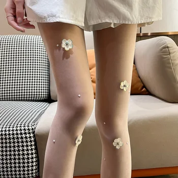 Fierbinte de Vânzare Lungi Femei Sexy Stereoscopic Florale Ciorapi de Foraj la Cald, Ciorapi de Nailon ochiurilor de Plasă Colanti de Piele de Înaltă Ciorapi Ciorapi