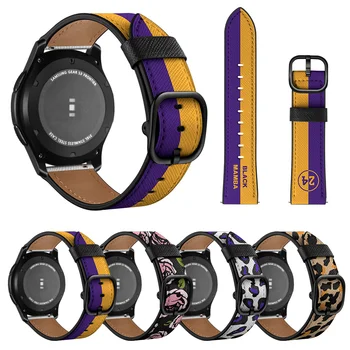 FOHUAS Imprimare Ceas Bandă de Piele pentru Samsung Galaxy Watch 46mm Inteligent Curea de Ceas și Ceas Tradițional Bratara Bratara Rep