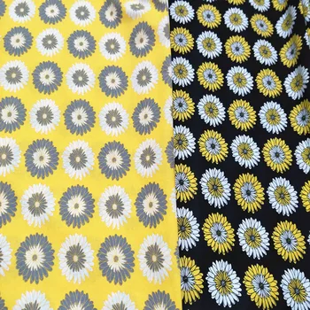 Frumoasa Floarea Soarelui Tesaturi 100%Bumbac Tesatura Telas Mozaic de Floarea Soarelui Imprimare Tesatura Diy Cusut Haine Rochie largă 110cm