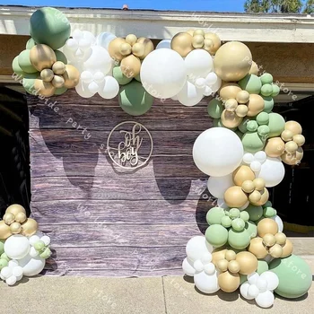 Ghirlanda baloane Arc de Metal de Aur DIY de Fasole Verde Pentru Nunta Valentine Party Balon Provizii Dus Copilul la mulți ani Decor
