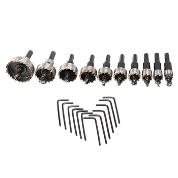 Holesaw Dinte Kit Hss Oțel Gaura Văzut Burghiu Set Cutter Instrument Pentru Lemn Metal Lemn Aliaj între 12 și 40 Mm CNIM Fierbinte