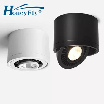 HoneyFly LED Downlight Estompat AC85-265V 3W 5W 7W COB 12W Tavan Cabinet Lampa Spot LED Lampă de Perete pentru Iluminat Interior