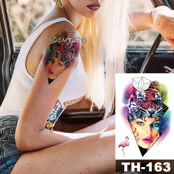 Impermeabil Tatuaj Temporar Autocolant Circ tiger girl model de Transfer de Apă acuarelă corp de vis artă flash tatuaj fals