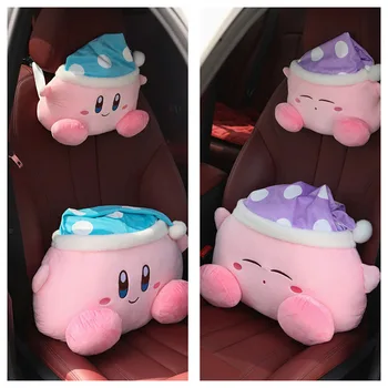 Kawaii Star Kirby Pluș Scaun Auto Perna Anime Drăguț Loc Gât Pad Masina Perna Gât Perna Moale De Pluș Masina Decor Cadouri