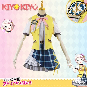 KIYO-KIYO iubesc viata TOATE STELELE Zhong Lanzhu Cosplay Costum School Idol Set Uniform zăbrele Fusta