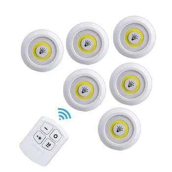 LED Lumina de Urgență COB Lumina de Noapte Alimentat de la Baterie Estompat Bec Led Lămpi pentru Cabinet Dulapuri Dulap Bucatarie Dormitor Lumini
