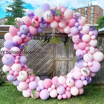 Macaron Baloane Ghirlande Albe Global Balon Arc DIY 1 JUCĂRII pentru Băieți și Fete Nuntă, zi de Naștere Petrecere Copil de Dus Decor