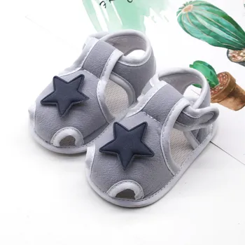 Noi Prima Pietoni Pantofi Pentru Sugari Copil Nou-Născut Fete Băiat Prewalker Imprimare Stele Aplicatiile Single Pantofi Adidasi Copii Bebes