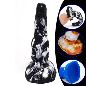 Noul lichid de Silicon Vibrator Cu ventuza de Bază Negru Realist Penisului Pentru Femei Penis Moale Penetrare Vaginală Anal Plug G-punctul