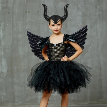 Nouă Copii Unisex Costum de Halloween Prop Culoare Solidă Aripi Diavolului Corn Cerc Păr Accesorii Pentru Cosplay Fierbinte de Vânzare de Moda