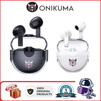 ONIKUMA T31 TWS Wireless Căști Bluetooth 5.0 Pavilioane Transperant Coajă de Control Tactil de Muzică HiFi GamingEarphone pentru