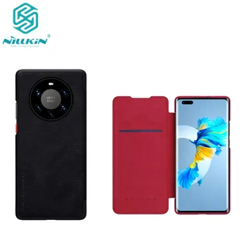 Pentru Huawei Mate 40 Pro+ telefon caz Nillkin epocă Qin flip cover din Piele PU Caz PC-ul de plastic înapoi caz pentru mate 40 pro plus