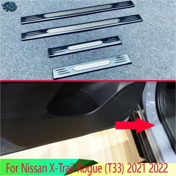 Pentru Nissan X-Trail Rogue (T33) 2021 2022 Din Oțel Inoxidabil Exterior Pragului De Ușă Panou De Uzură Placa Kick Pas Garnitura Capac Protector