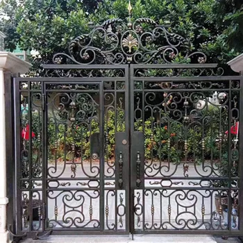 Perforate Grădină Metal Poarta Principală Design Vindecat Poarta De Fier Forjat De Perete Spalier Porțile De Confidențialitate Garduri Panou Aleea Poarta