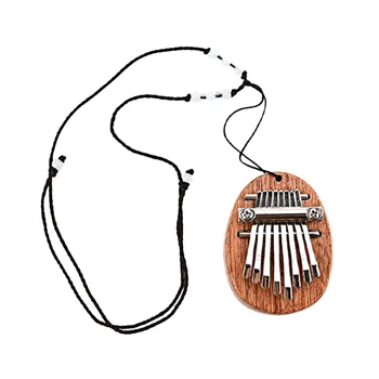 Pian Kalimba Degetul Mare Instrument De Incepatori Copii Mici-Cheie În Miniatură Muzicale Mbira Lemn Lanyardmini Portabil Incepator