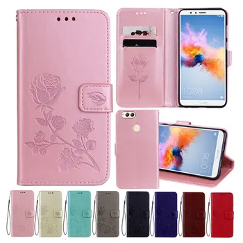 Piele Caz Pentru Onoarea 7X Cazuri Wallet Cover Design de Flori Cazul în care Telefonul pentru Huawei Honor 7X