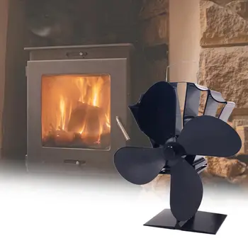 Romanul de Căldură Alimentat Fan Alumină Aragaz Fan Inovatoare de economisire a Energiei 4 Cutter Căldură Aragaz Fan Anti-scratch