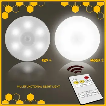 Senzor de Mișcare PIR, Senzor de Lumină LED-uri Lumina de Noapte fără Fir USB Exigibilă Lampa Pentru Bucatarie Dormitor Scări Hol Dulap Dulap Dulap