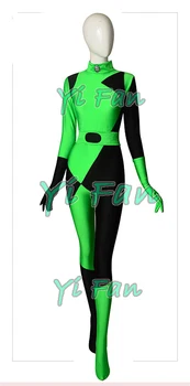 Shego personaj Negativ Super-Costum de Spandex Costume de Halloween pentru Femei Zentai Catsuit