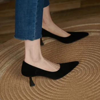 Simplu cel Mai bun Femei Pantofi 2022 Primăvară Stil Nou, cu Toate-meci Temperament Unic Pantofi de Lucru Ol Tocuri inalte Formale pentru Femei Pantofi