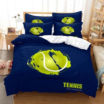 Tenis Bettwäsche Bettbezug-set 3d Digitaldruck Bett Leinen Modul Design Tröster Abdeckung Bettwäsche-seturi Set Bett