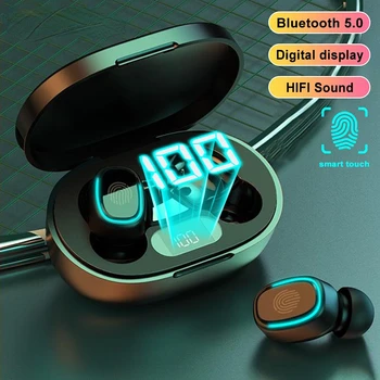 TWS Bluetooth Casti HiFi Stereo 5.0 Wireless EarphonesIn-ear Handsfree set de Căști Auriculare Cu Încărcare Cutie Pentru Smartphone