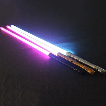 YDD Cosplay Sabia Jedi Sunet de Lumină Led Rosu Verde Albastru Sabie cu laser de Metal Sabia Jucării decor de halloween strălucesc în întuneric